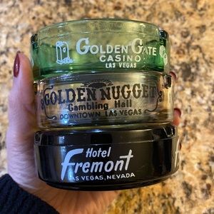 Vintage lot of 3 Vegas Ashtrays